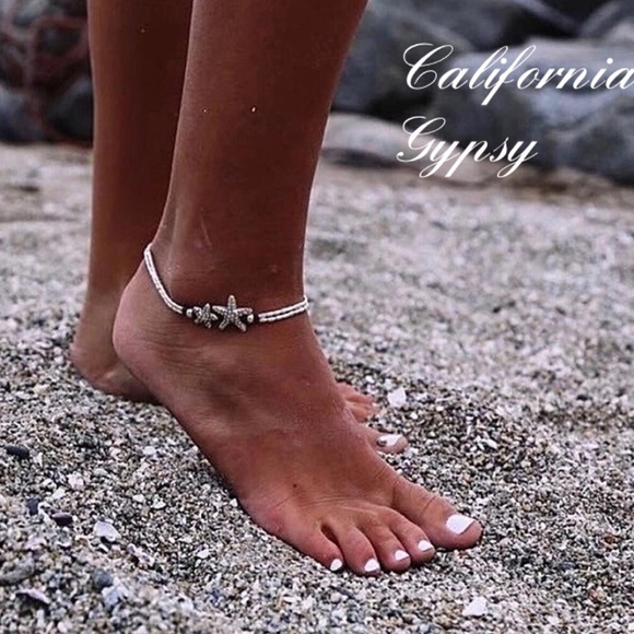 Jewelry - starfish beaded anklet⭐️